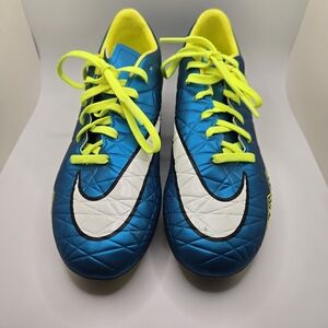 WORN ONCE! Nike Womens Hypervenom Phelon II FG 744946-400 Blue Soccer Cleats Sho